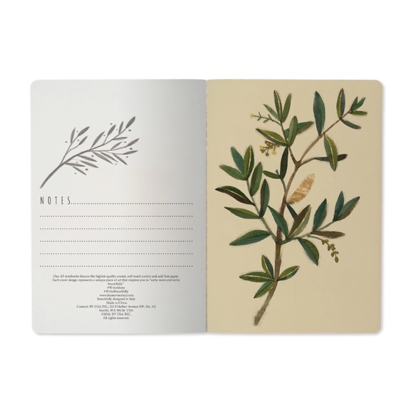 Olive Botanical Notebook – BV Bruno Visconti – Rifle Paper Style - Picture 2 of 7